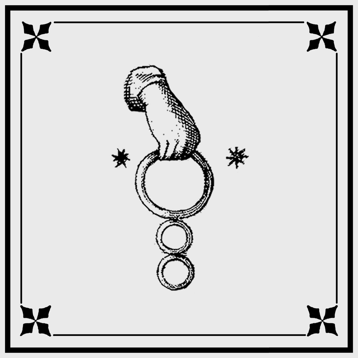 hand holding chain of three rings