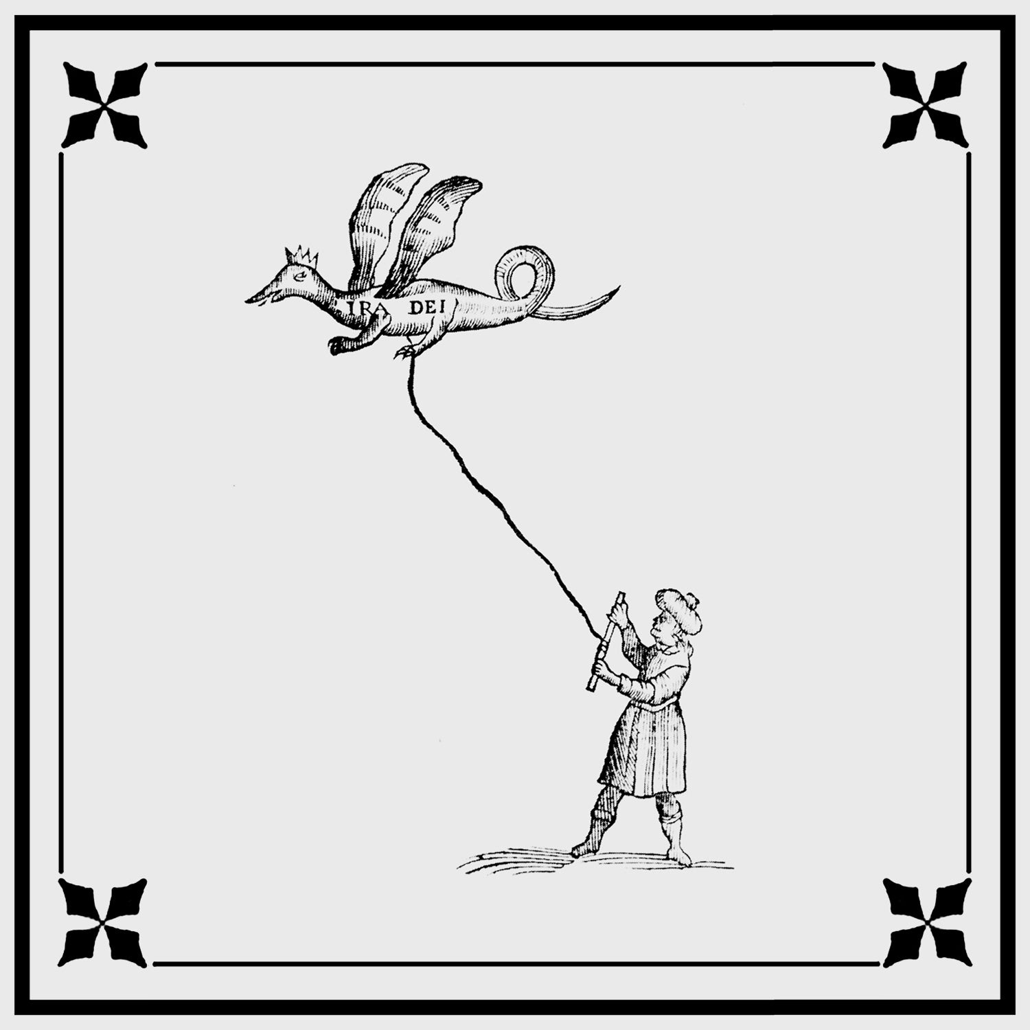 man holding flying dragon on string