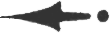 black decorative arrow pointing to the left